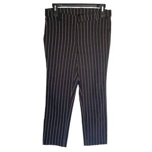 Jules & Leopold Pants Small Petite Work Wear Pull On Ankle Black Polka Dot